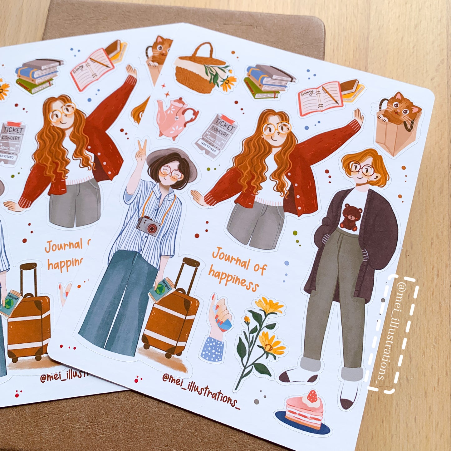 Journal Of Happiness sticker sheet