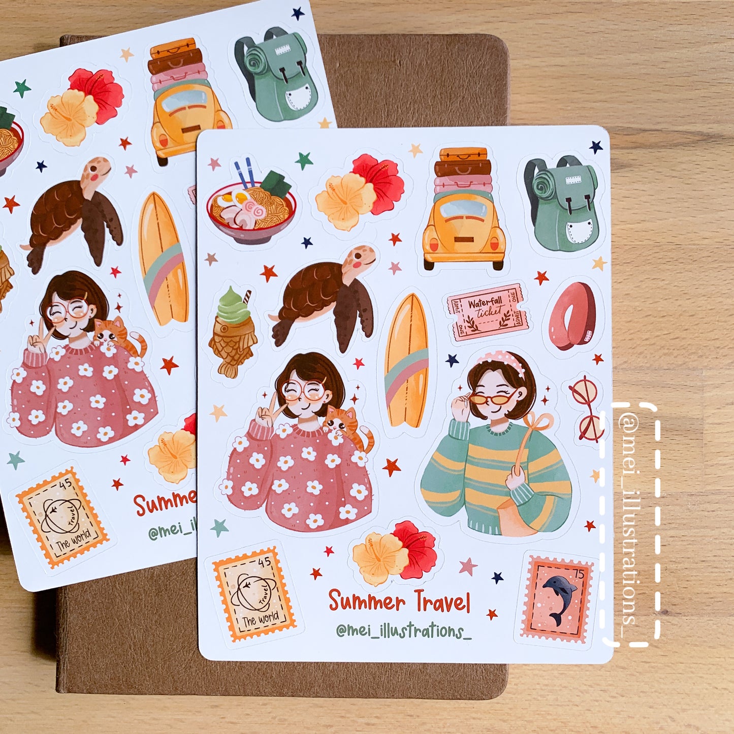 Summer Travel sticker sheet