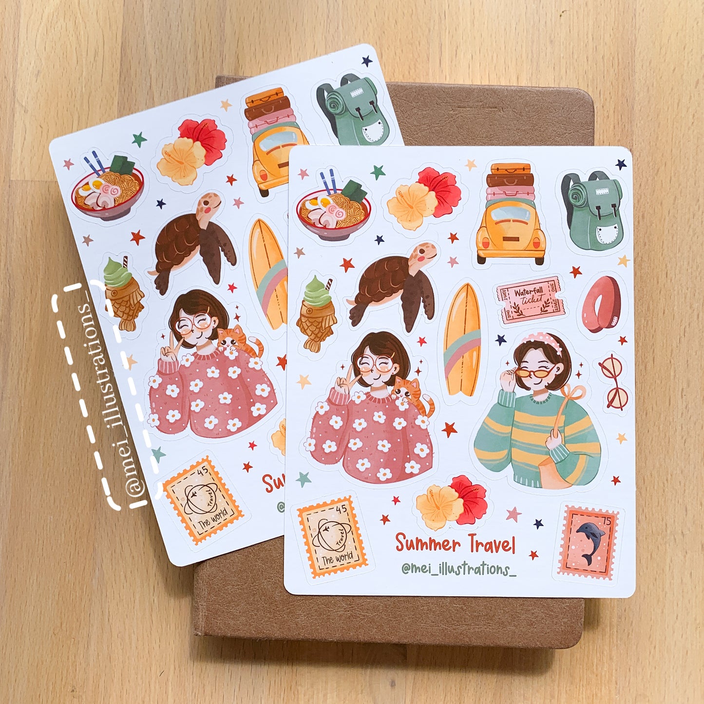 Summer Travel sticker sheet