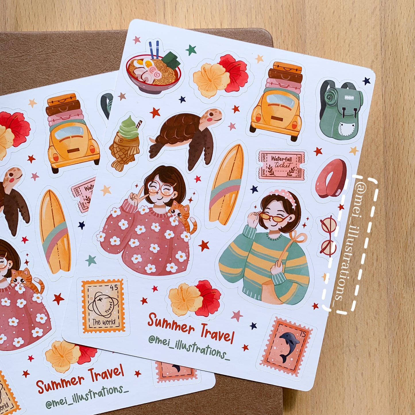 Summer Travel sticker sheet