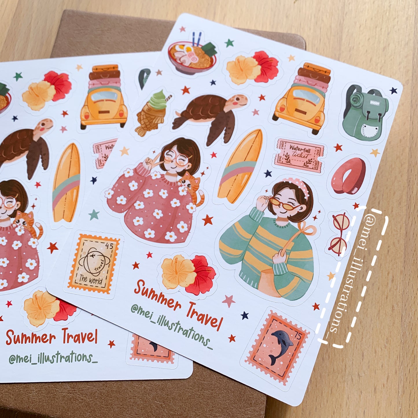 Summer Travel sticker sheet