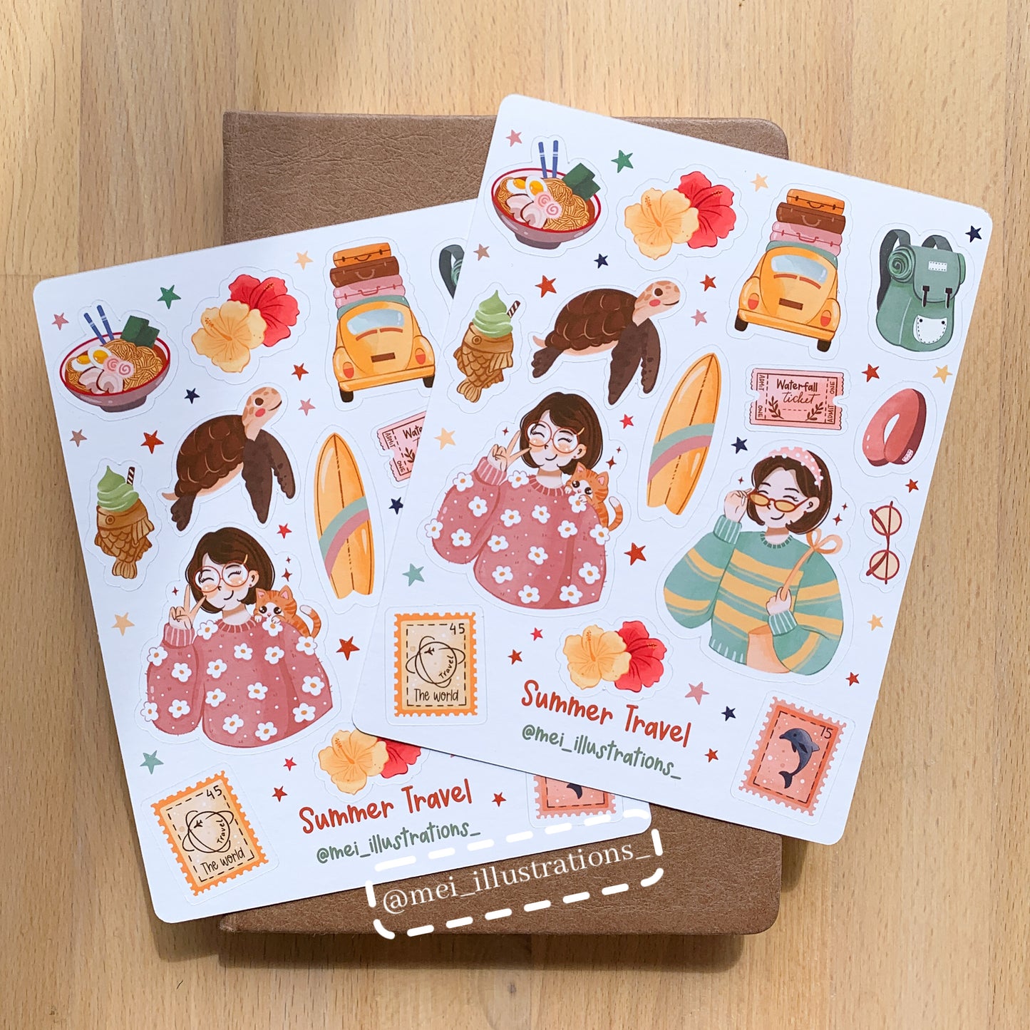 Summer Travel sticker sheet