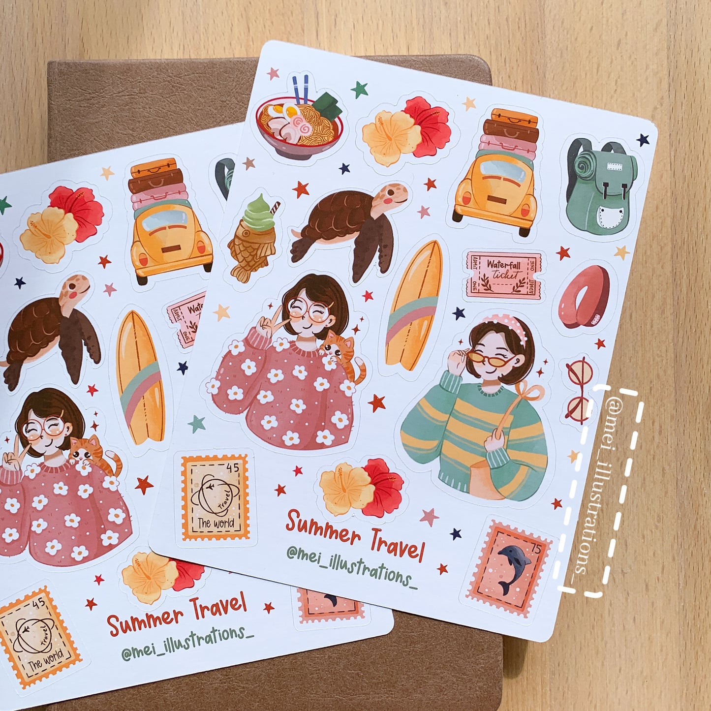 Summer Travel sticker sheet