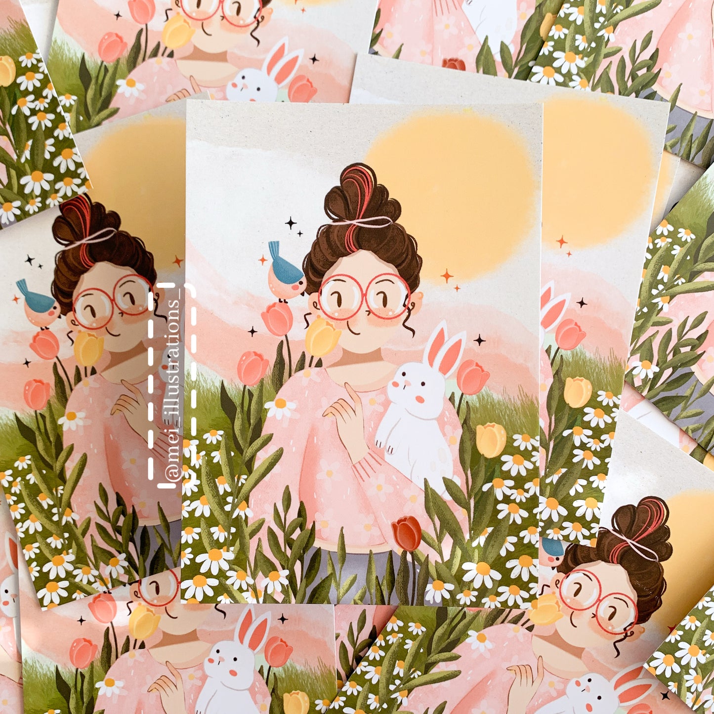 Spring girl - A6 print
