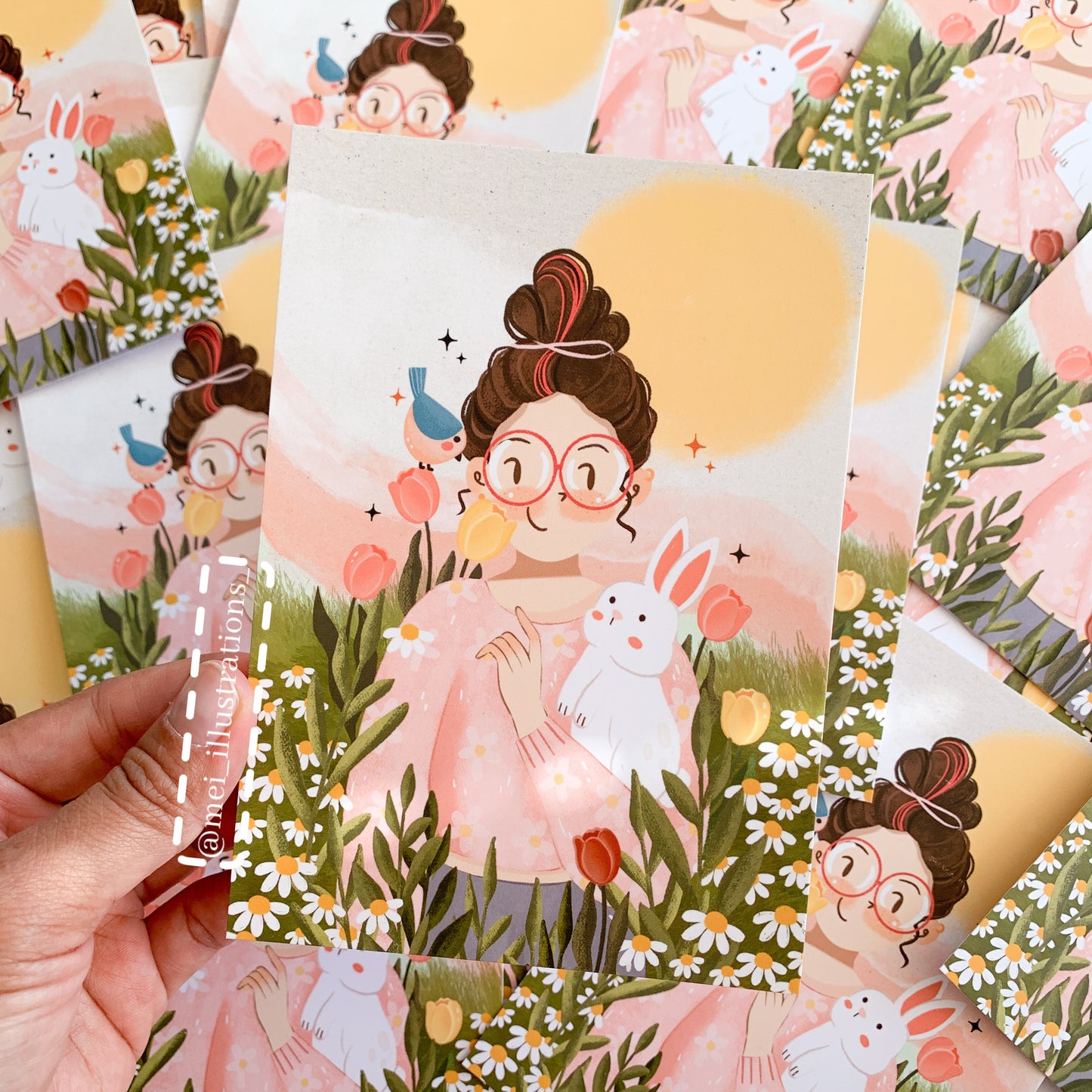 Spring girl - A6 print
