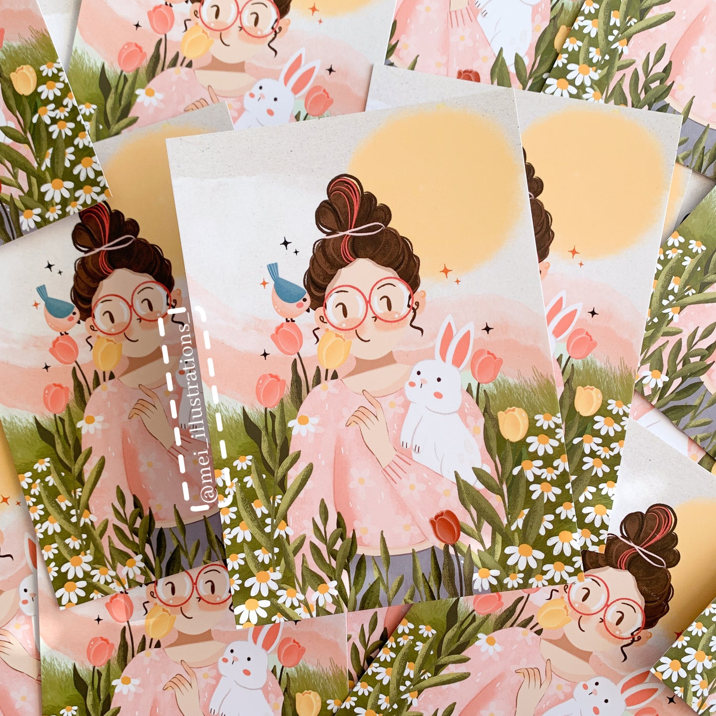 Spring girl - A6 print