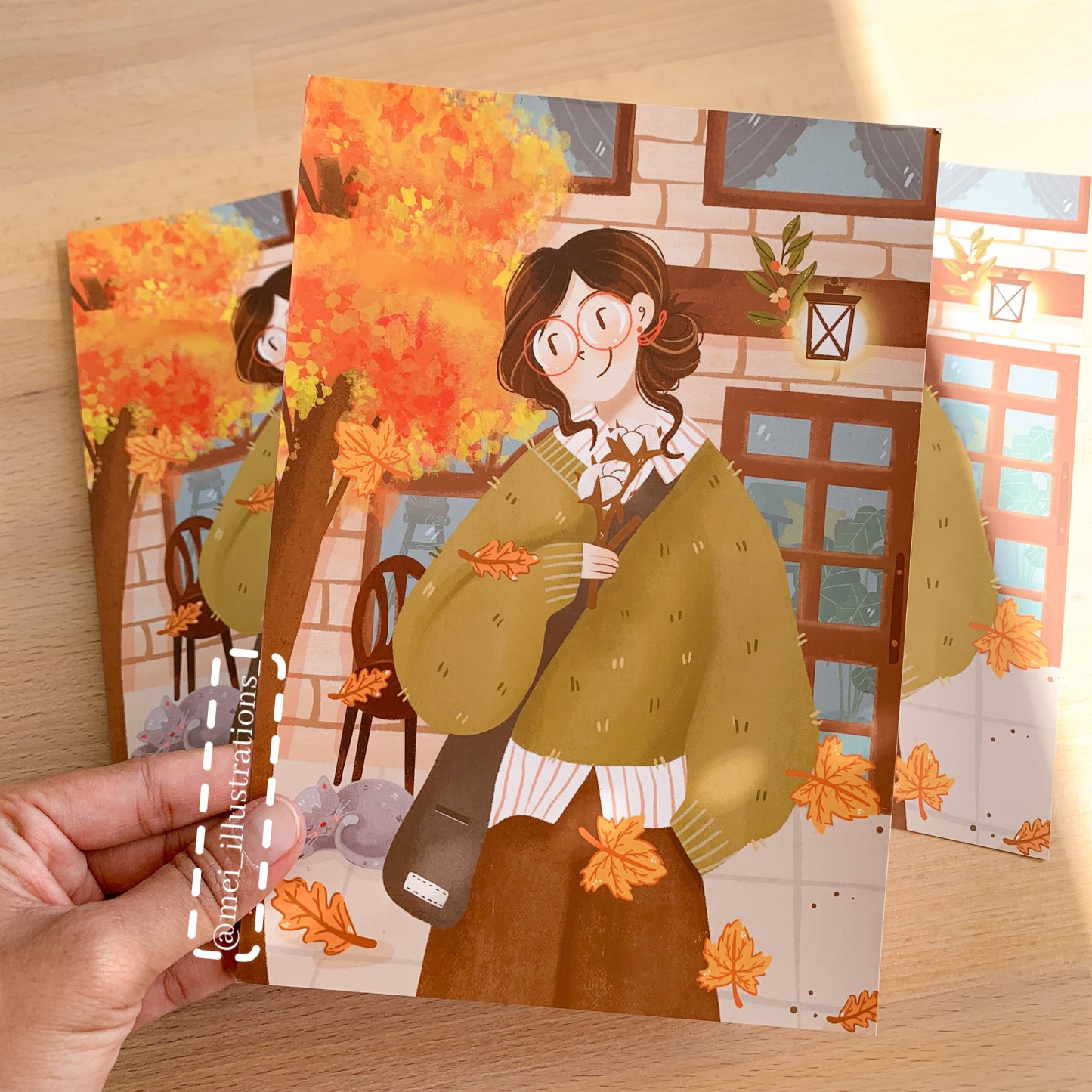 Autumn girl 02 - A5 print