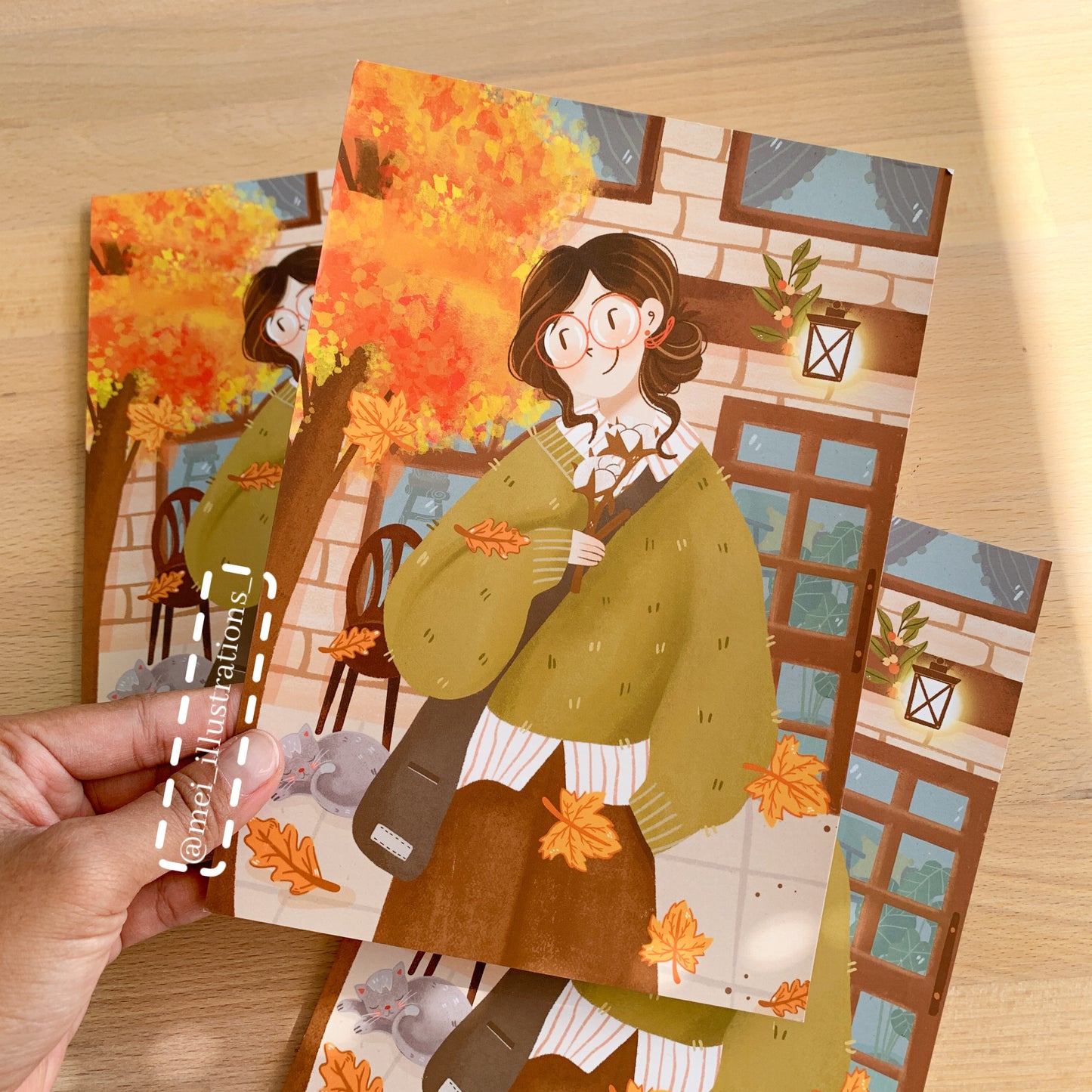 Autumn girl 02 - A5 print