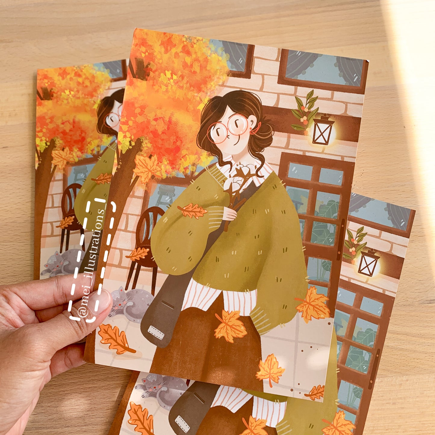 Autumn girl 02 - A5 print