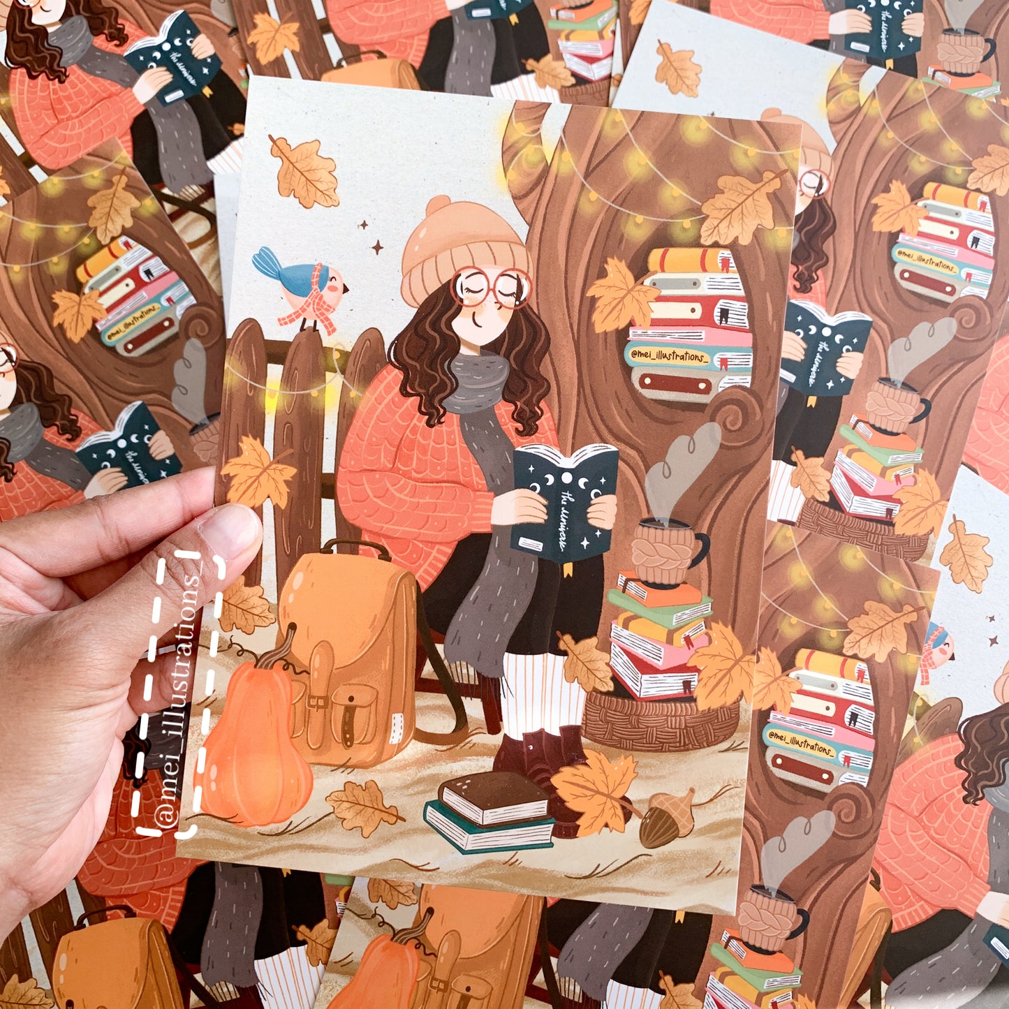 Autumn girl 03 - A5 print