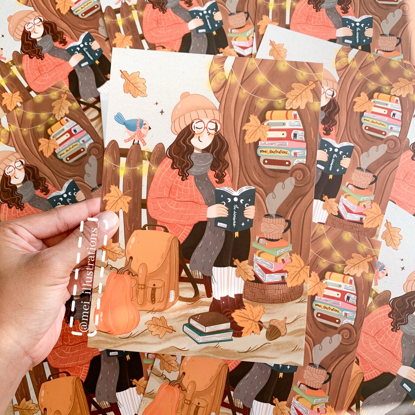 Autumn girl 03 - A5 print