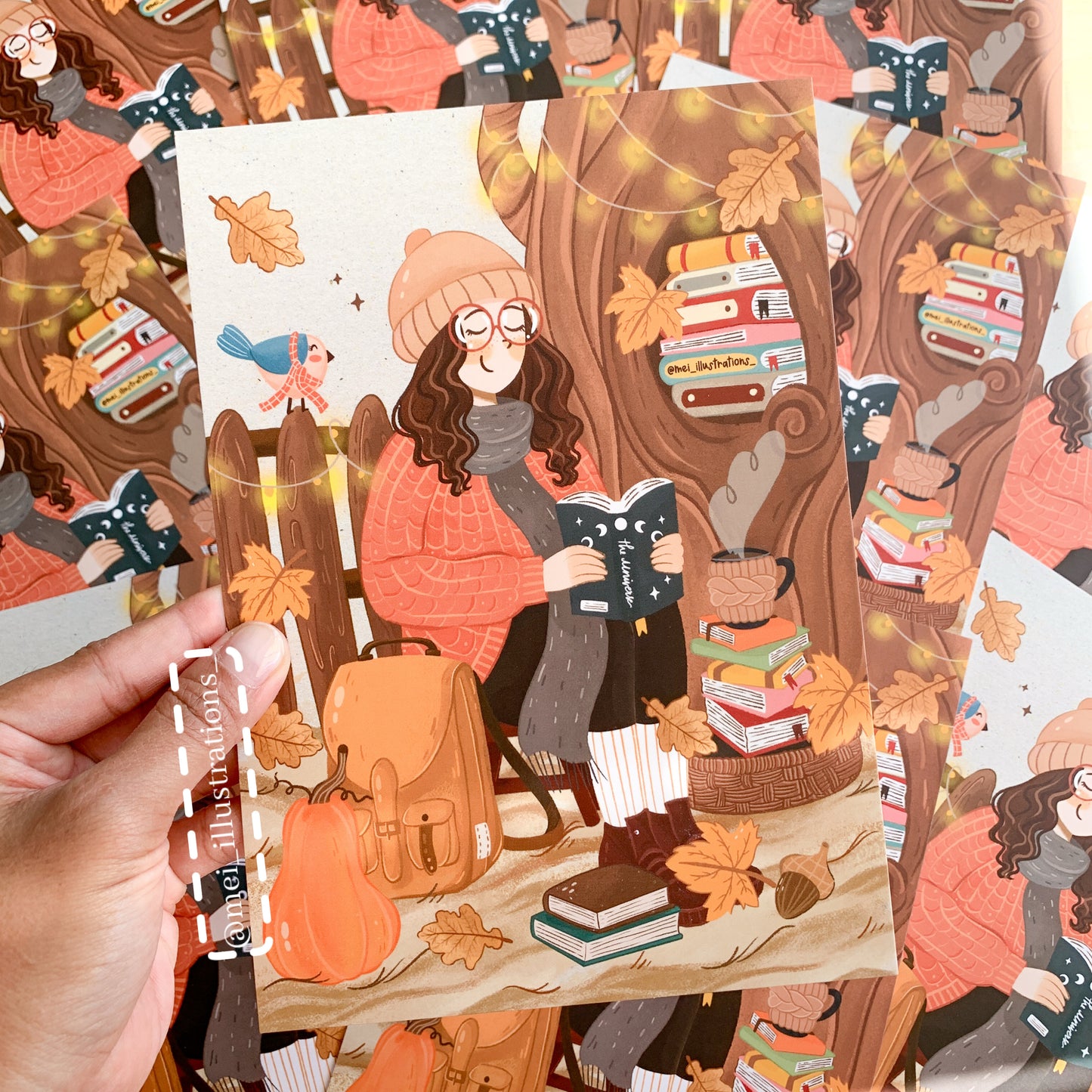 Autumn girl 03 - A5 print