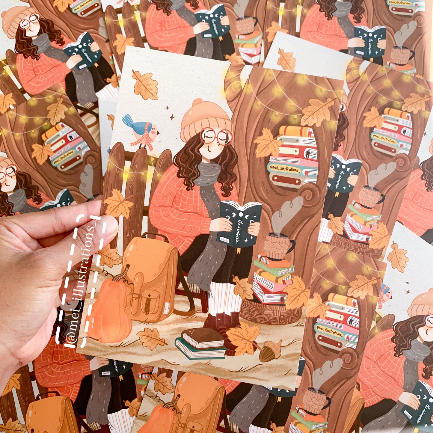 Autumn girl 03 - A5 print