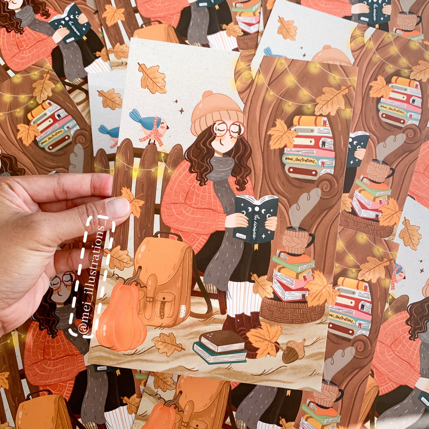 Autumn girl 03 - A5 print