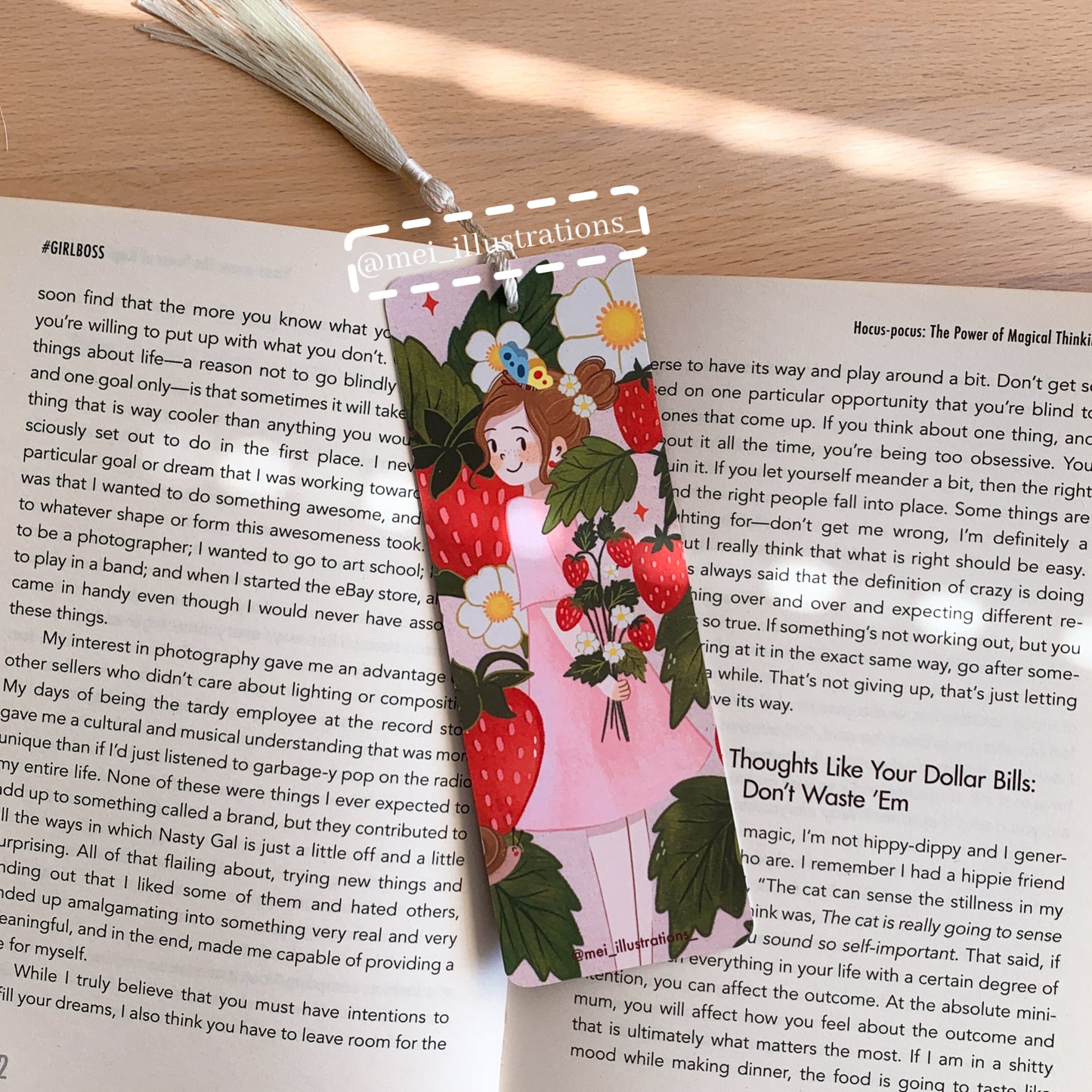 Strawberry bookmark