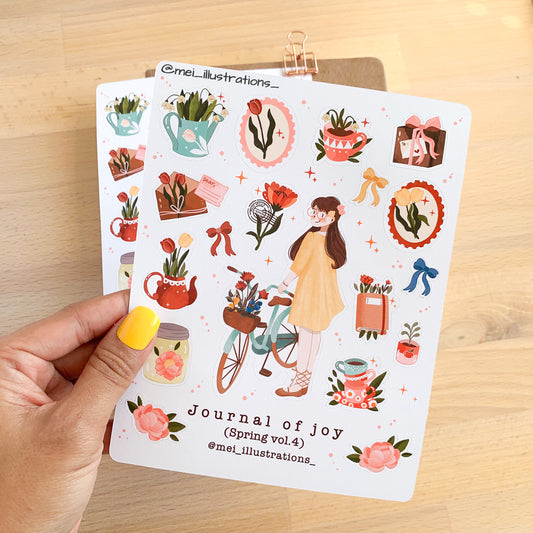 Journal of joy-Spring Vol.4 sticker sheet