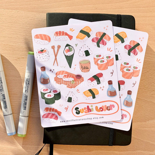 Sushi sticker sheet