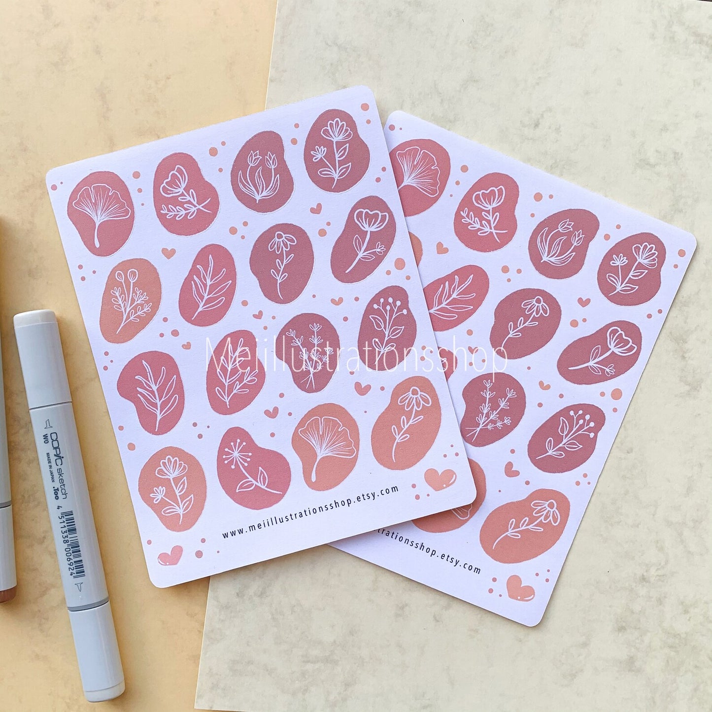 Wild flowers pebble vol.1 sticker sheet