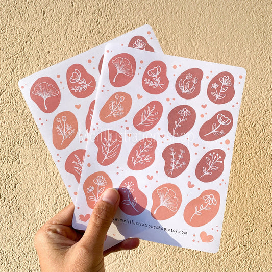 Wild flowers pebble vol.1 sticker sheet