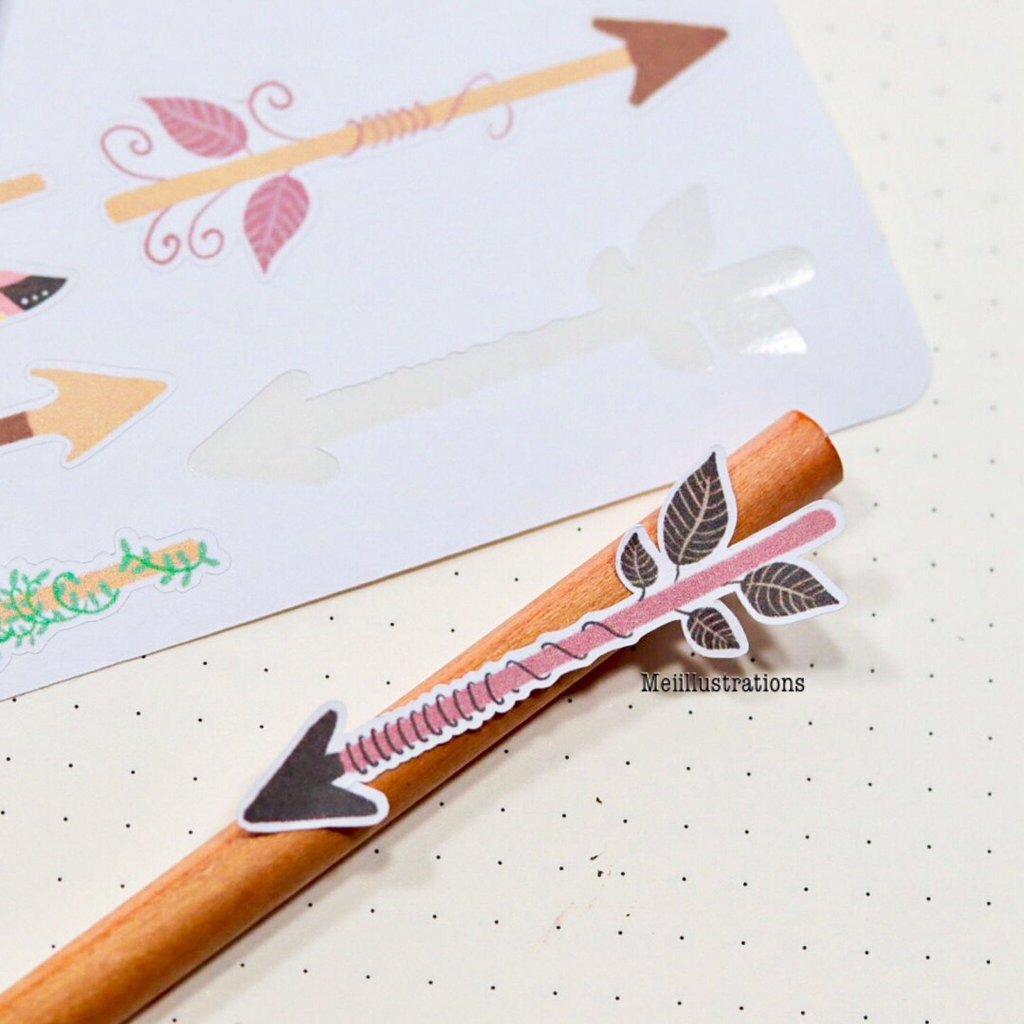 Boho arrows sticker sheet