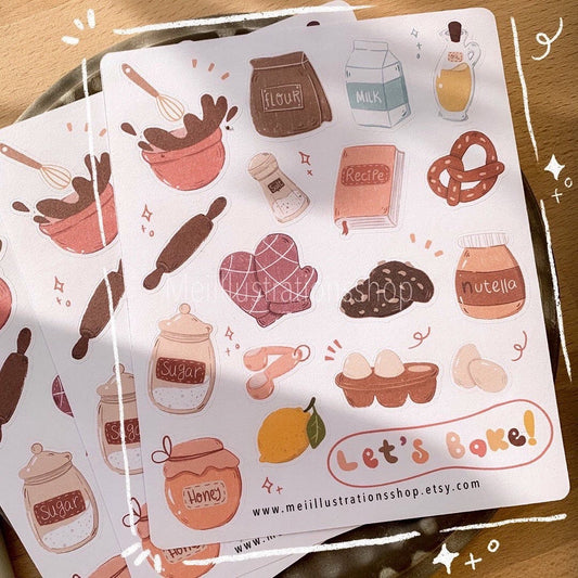 Lets bake sticker sheet