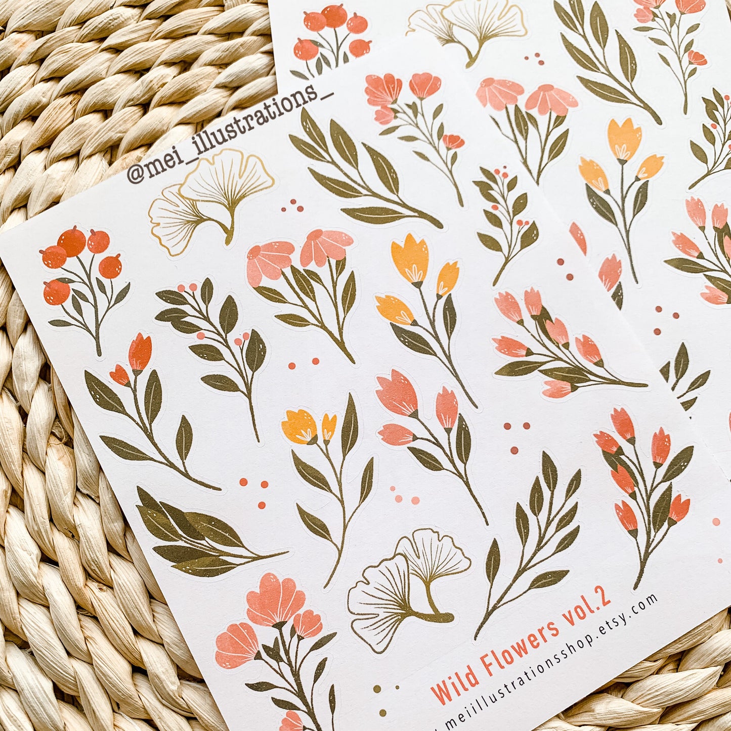 Wild flowers vol.2 sticker sheet