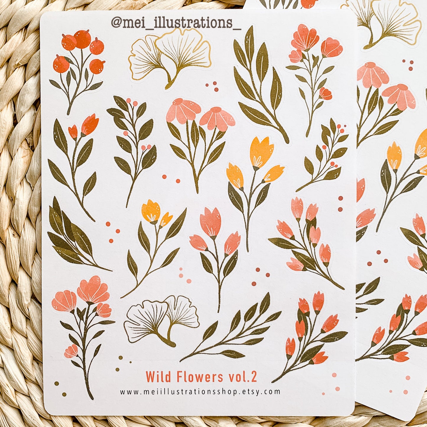 Wild flowers vol.2 sticker sheet