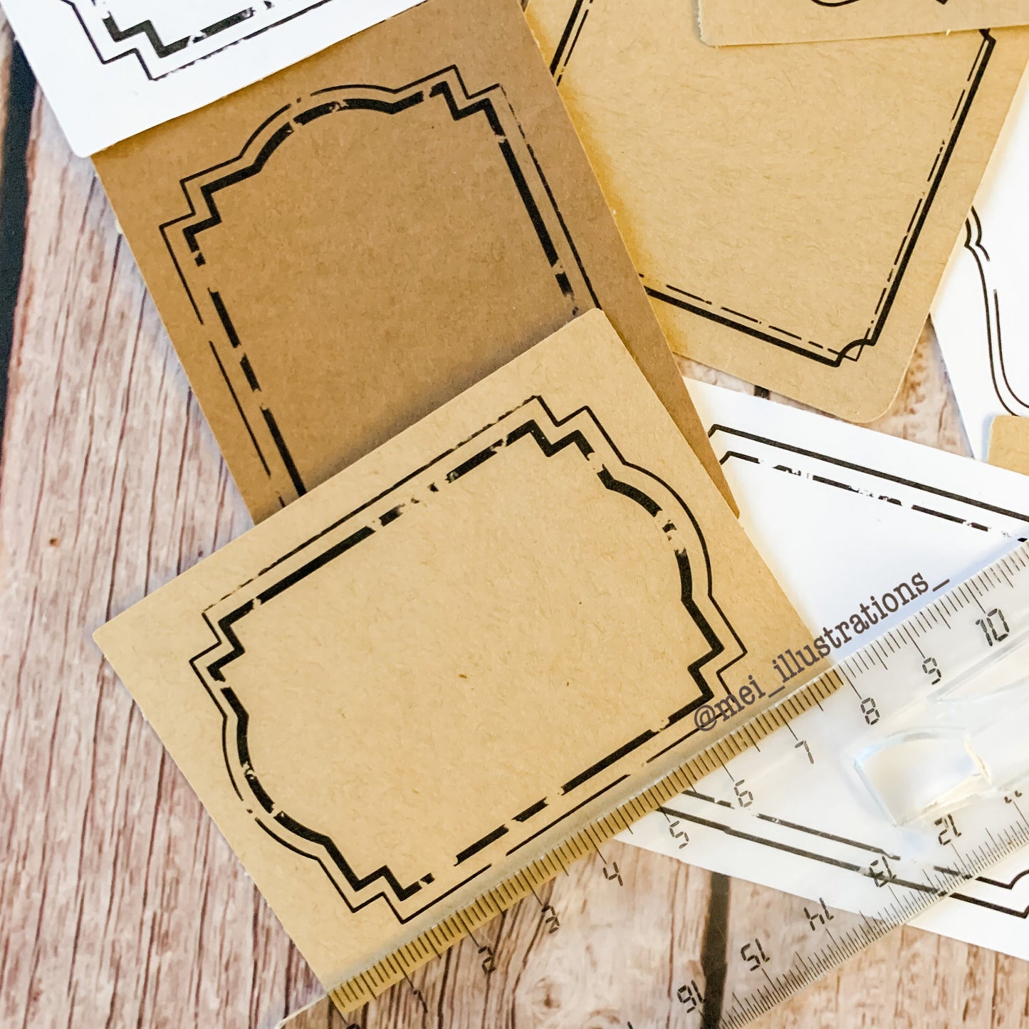 Vintage frames sticker set