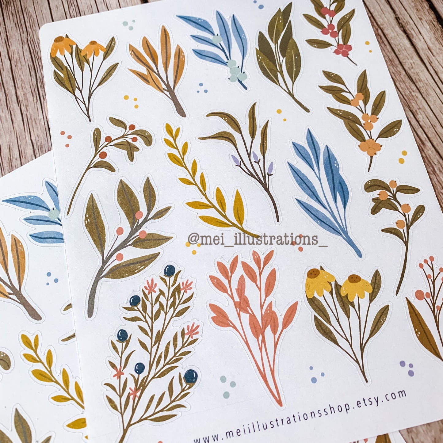 Leaves sticker sheet