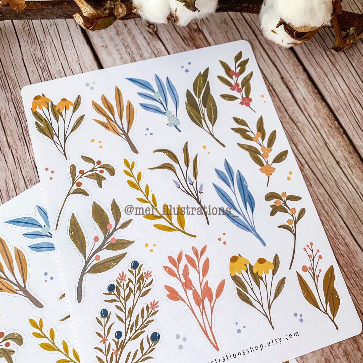 Leaves sticker sheet