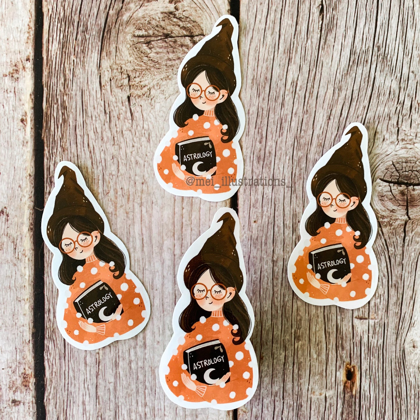 Cute witch sticker