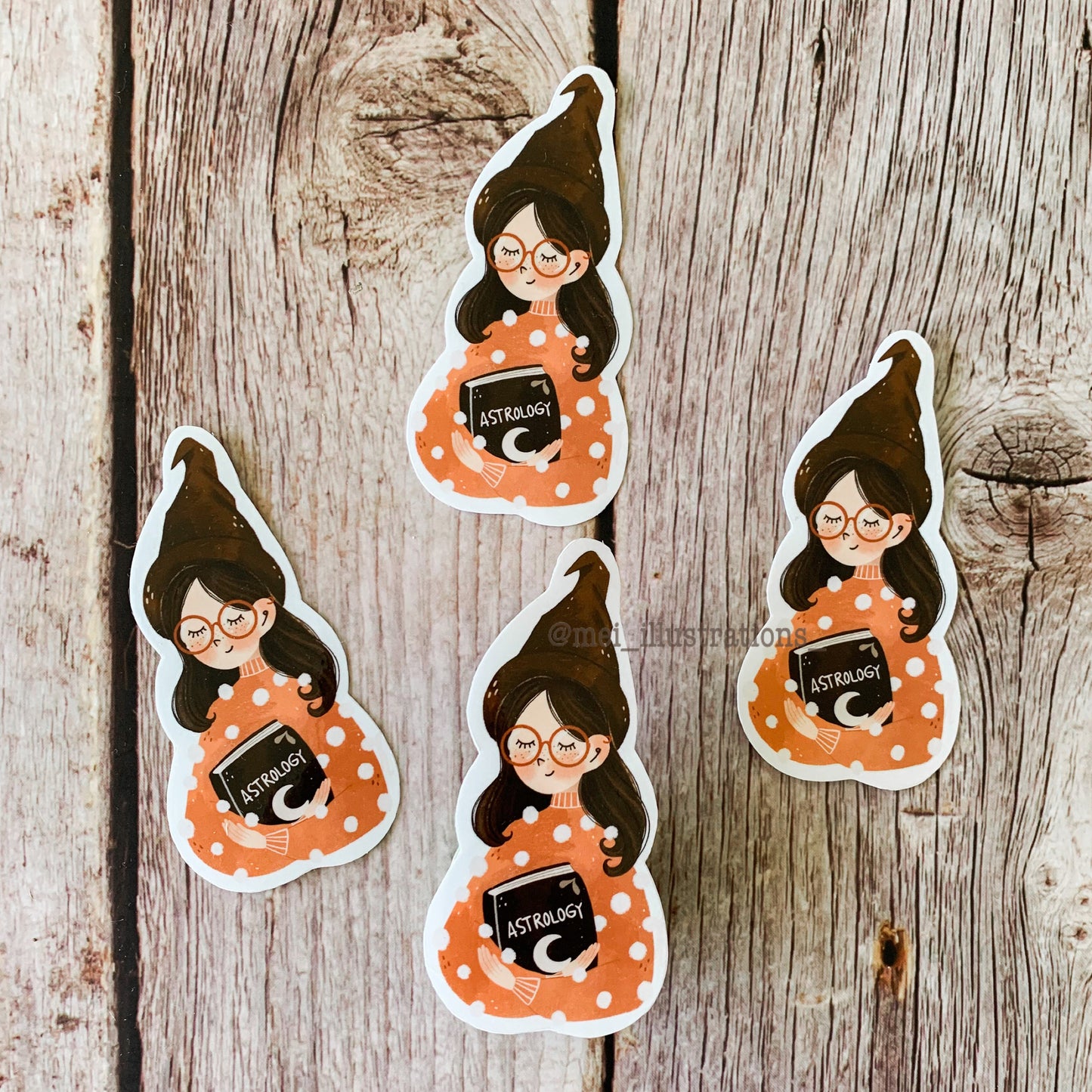 Cute witch sticker