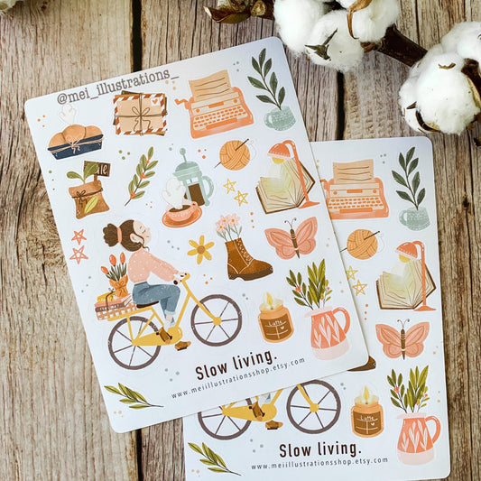 Slow living Sticker sheet