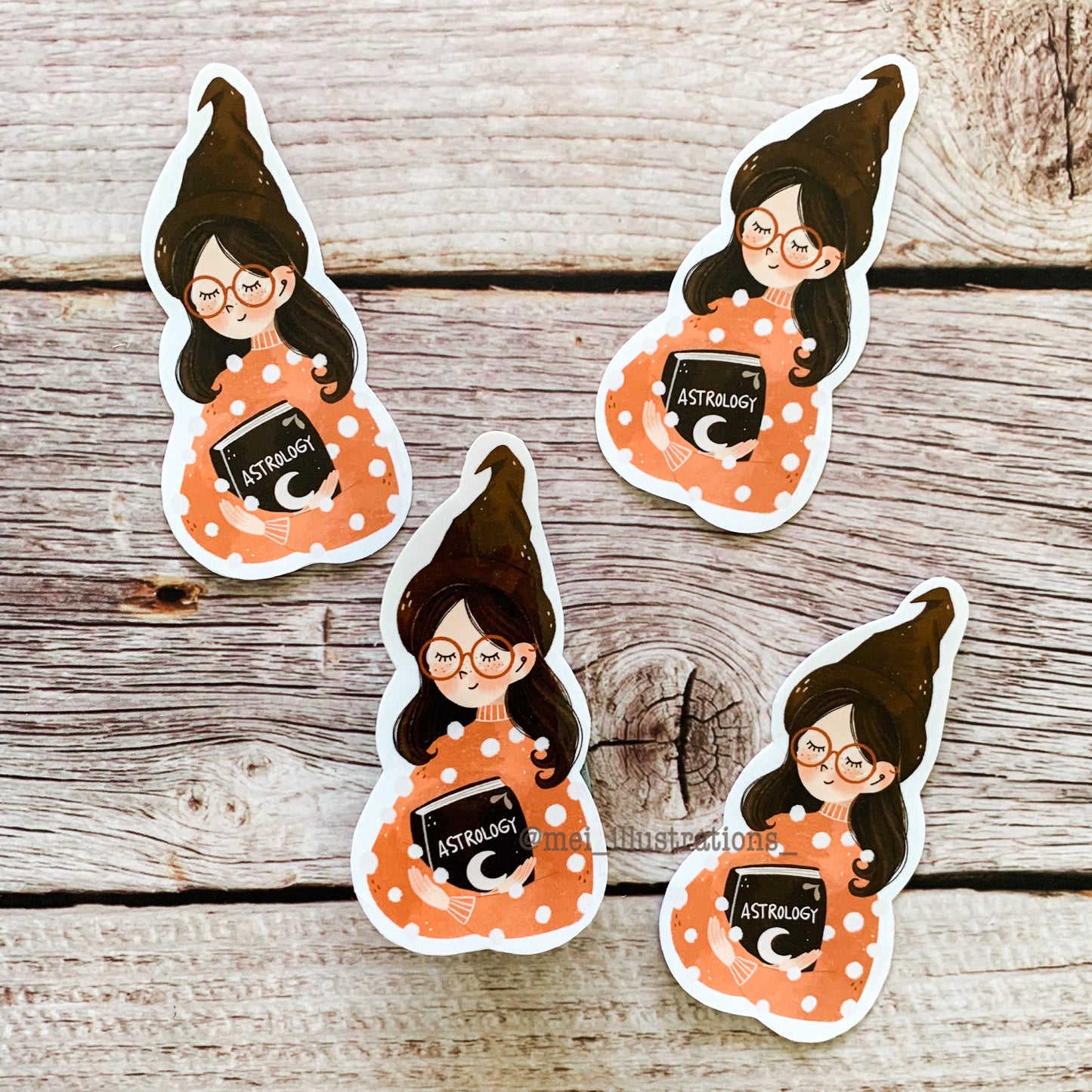 Cute witch sticker