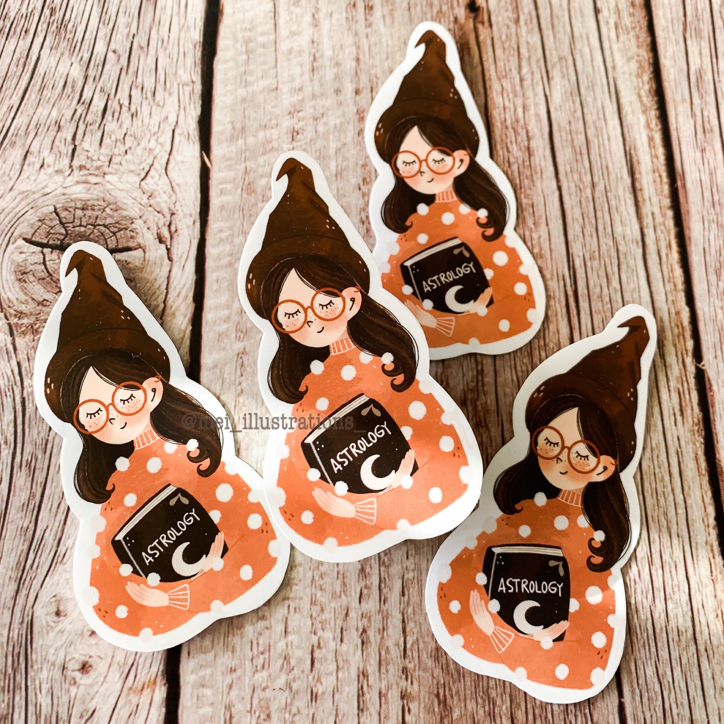 Cute witch sticker