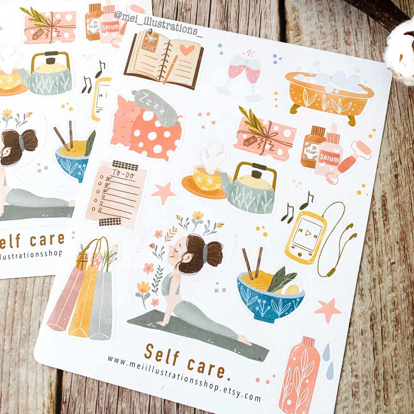 Self care vol.1 sticker sheet