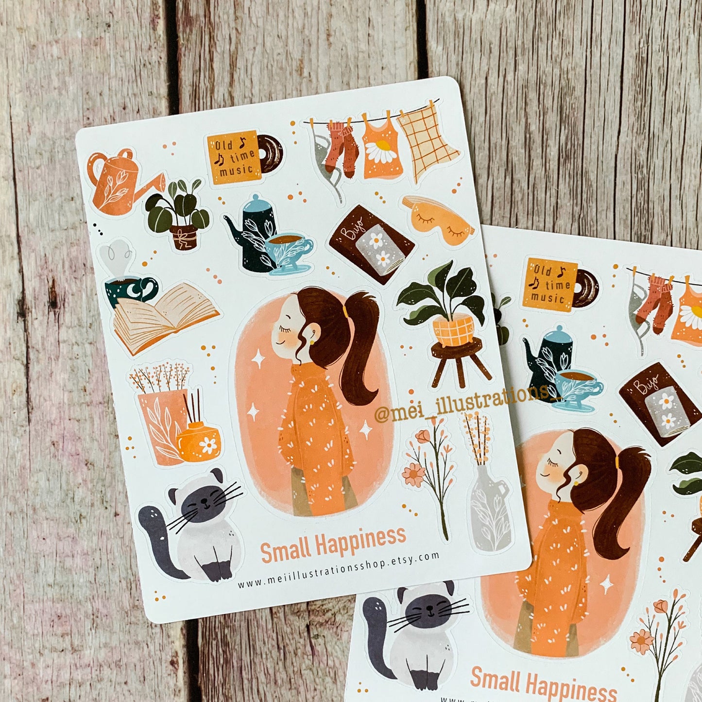 Small happiness sticker sheet