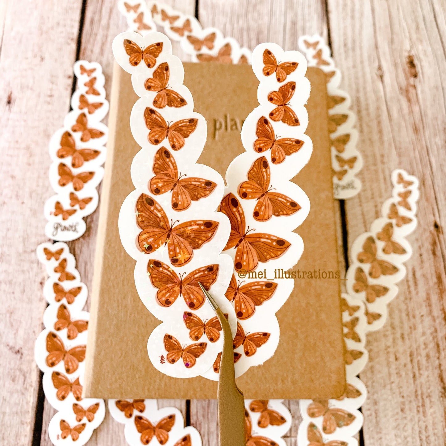 Brown Butterflies sticker (no quote)