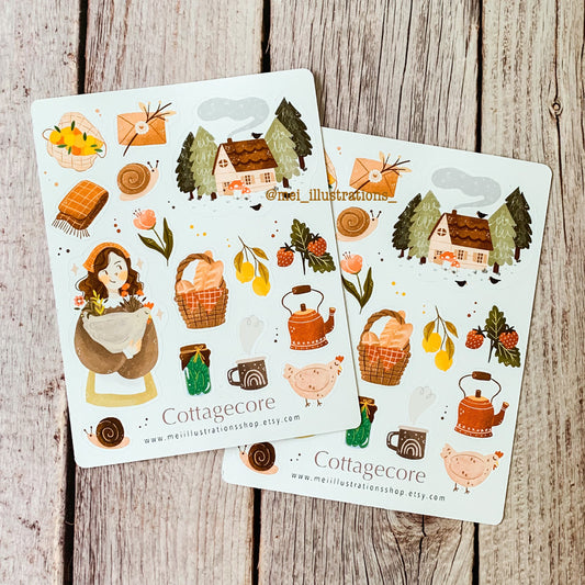 Cottagecore Sticker sheet