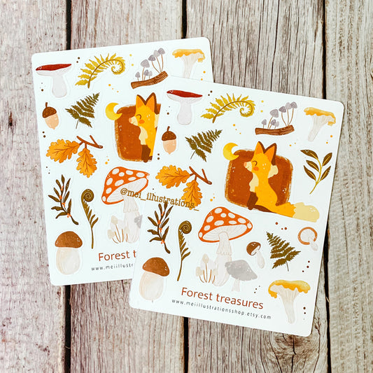 Forest treasure sticker sheet