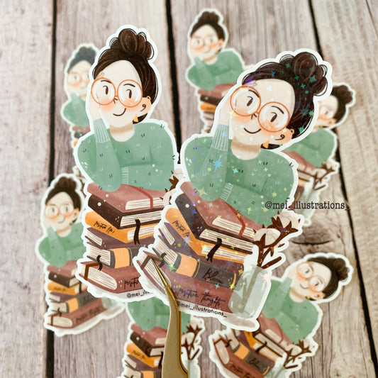 Bookworm sticker