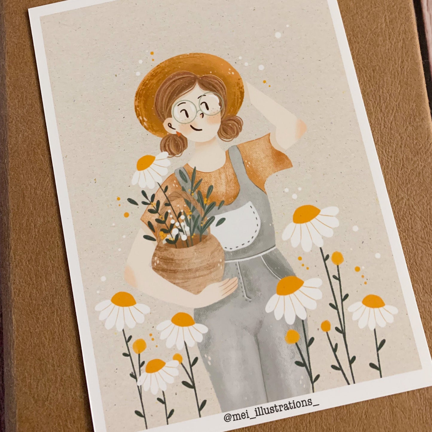 Daisy girl art print