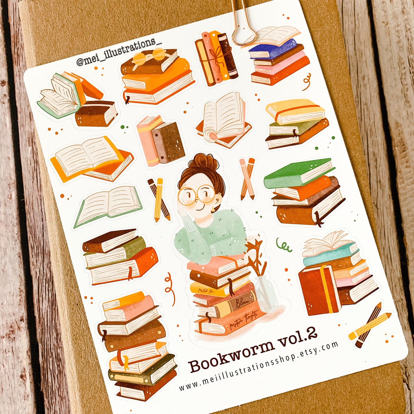 Bookworm vol.2 sticker sheet