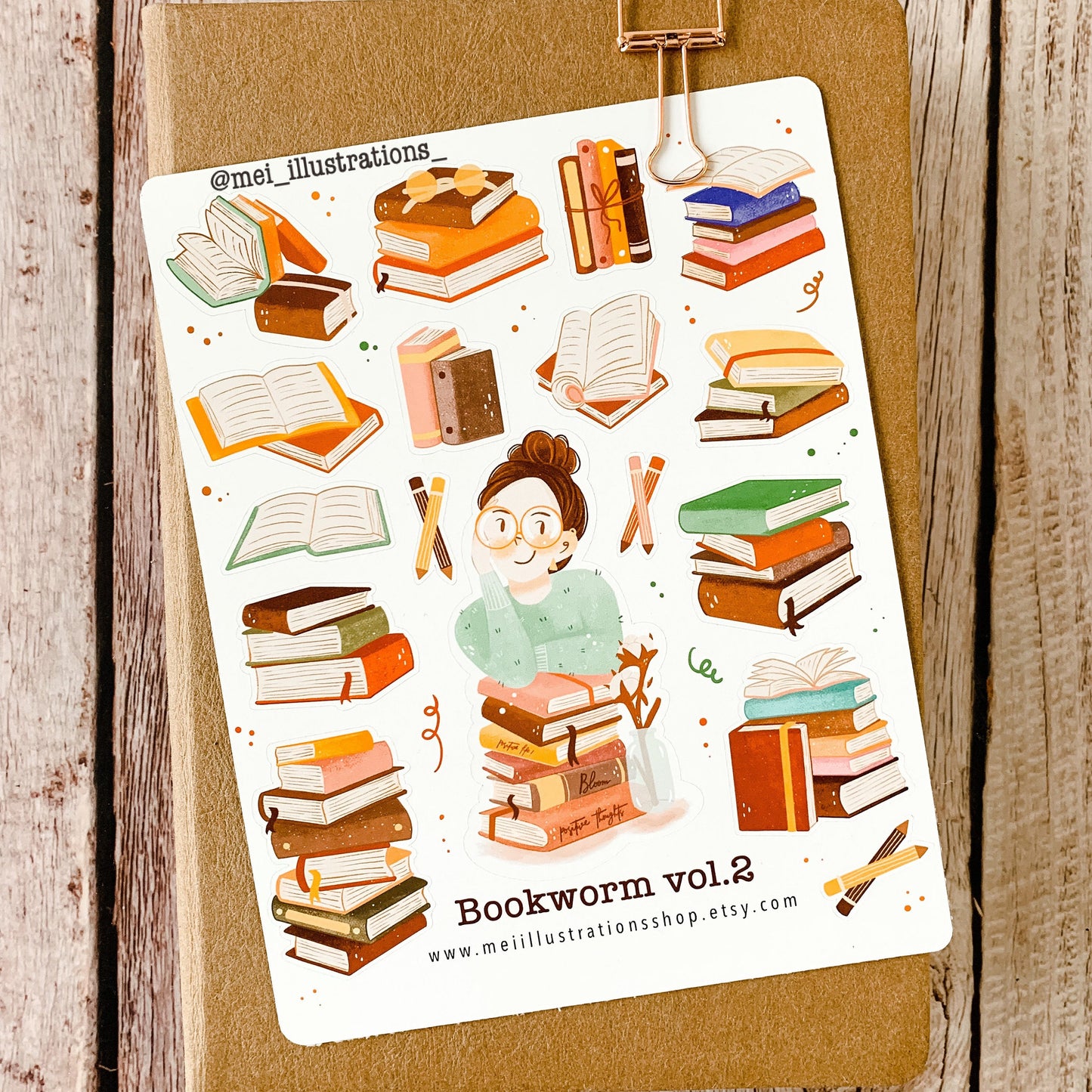 Bookworm vol.2 sticker sheet