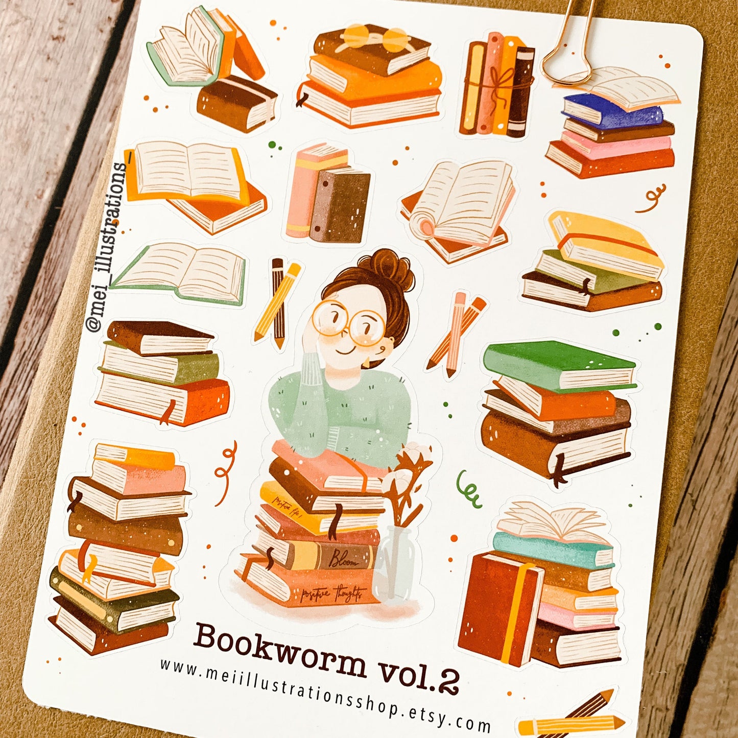 Bookworm vol.2 sticker sheet