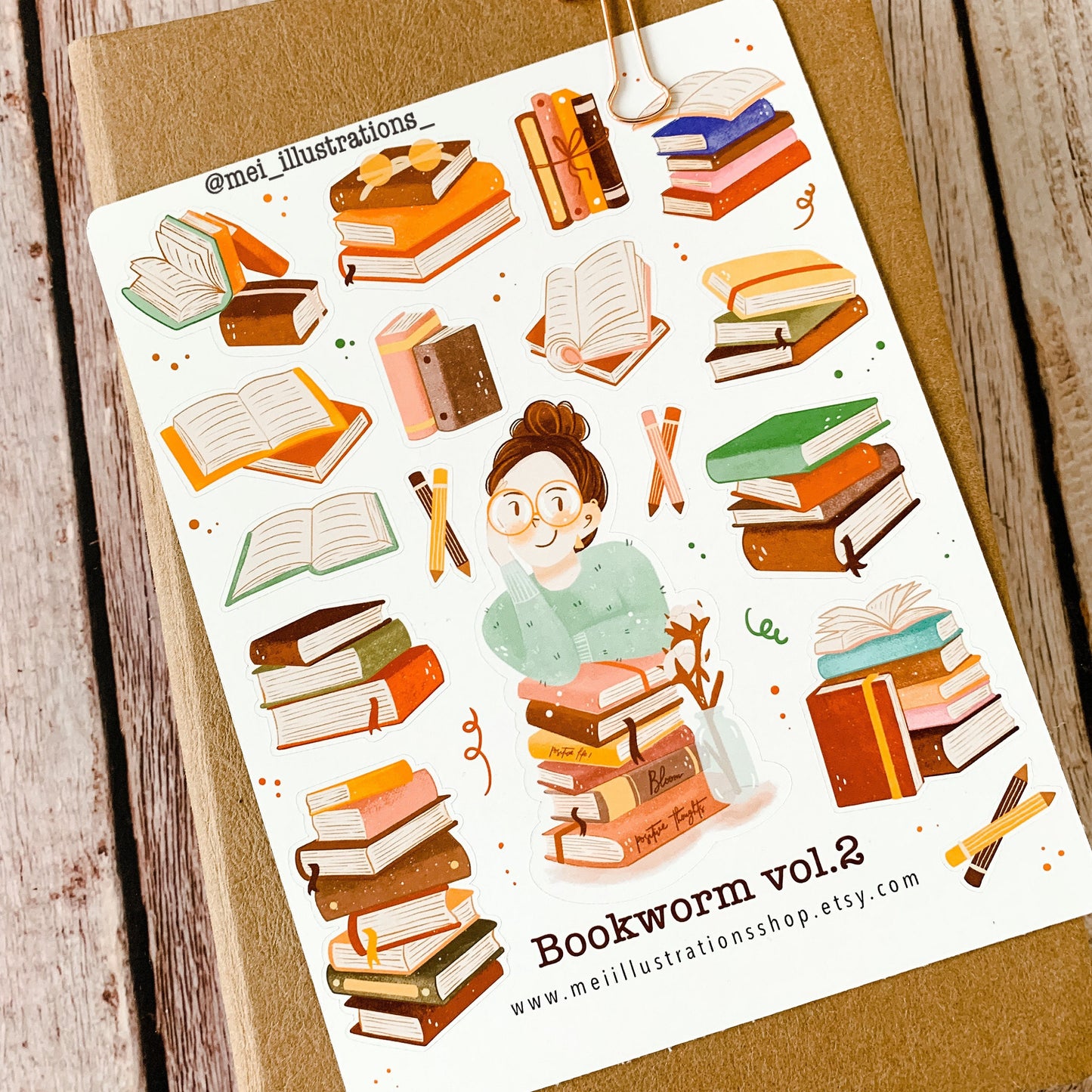 Bookworm vol.2 sticker sheet