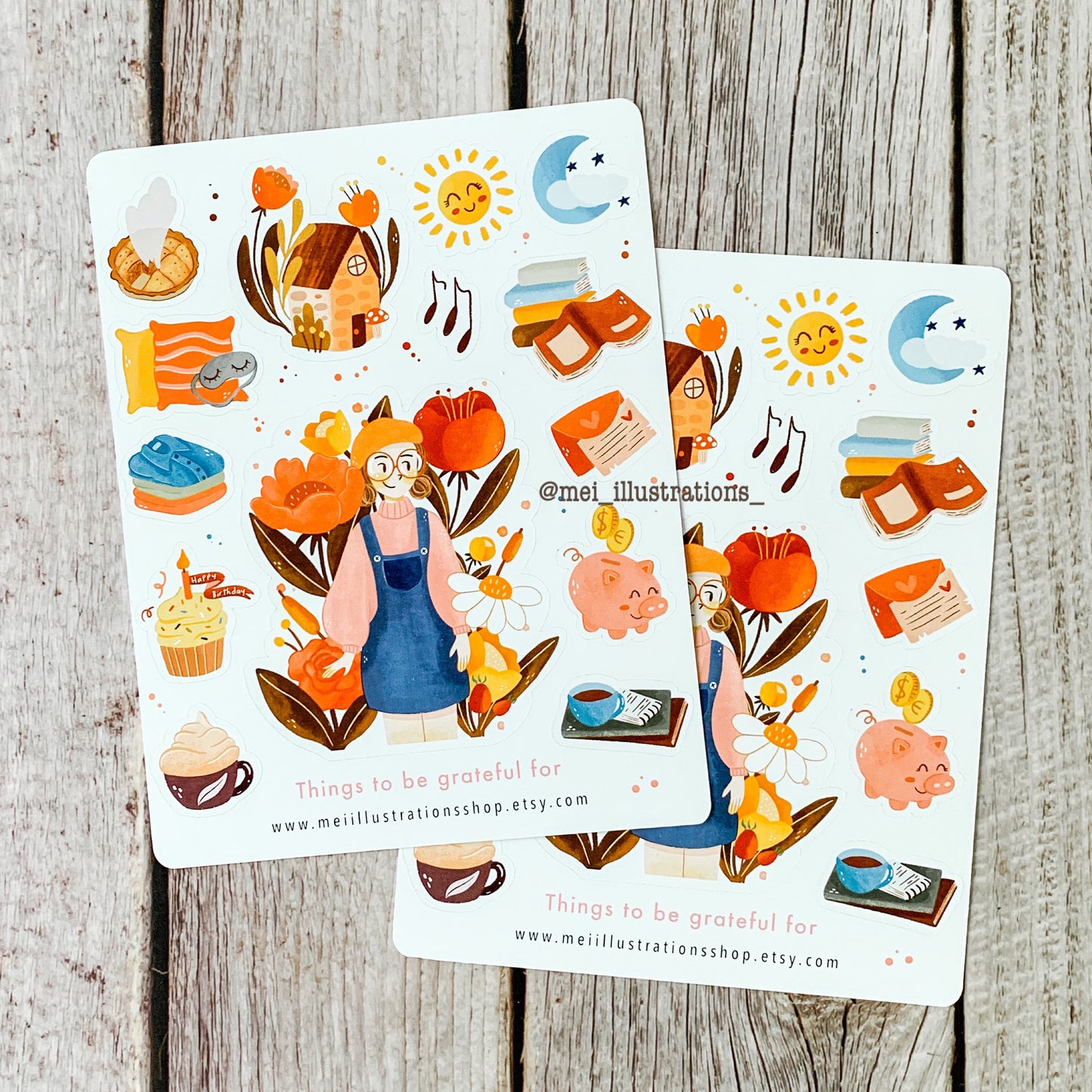 Things to be grateful for vol.1 sticker sheet