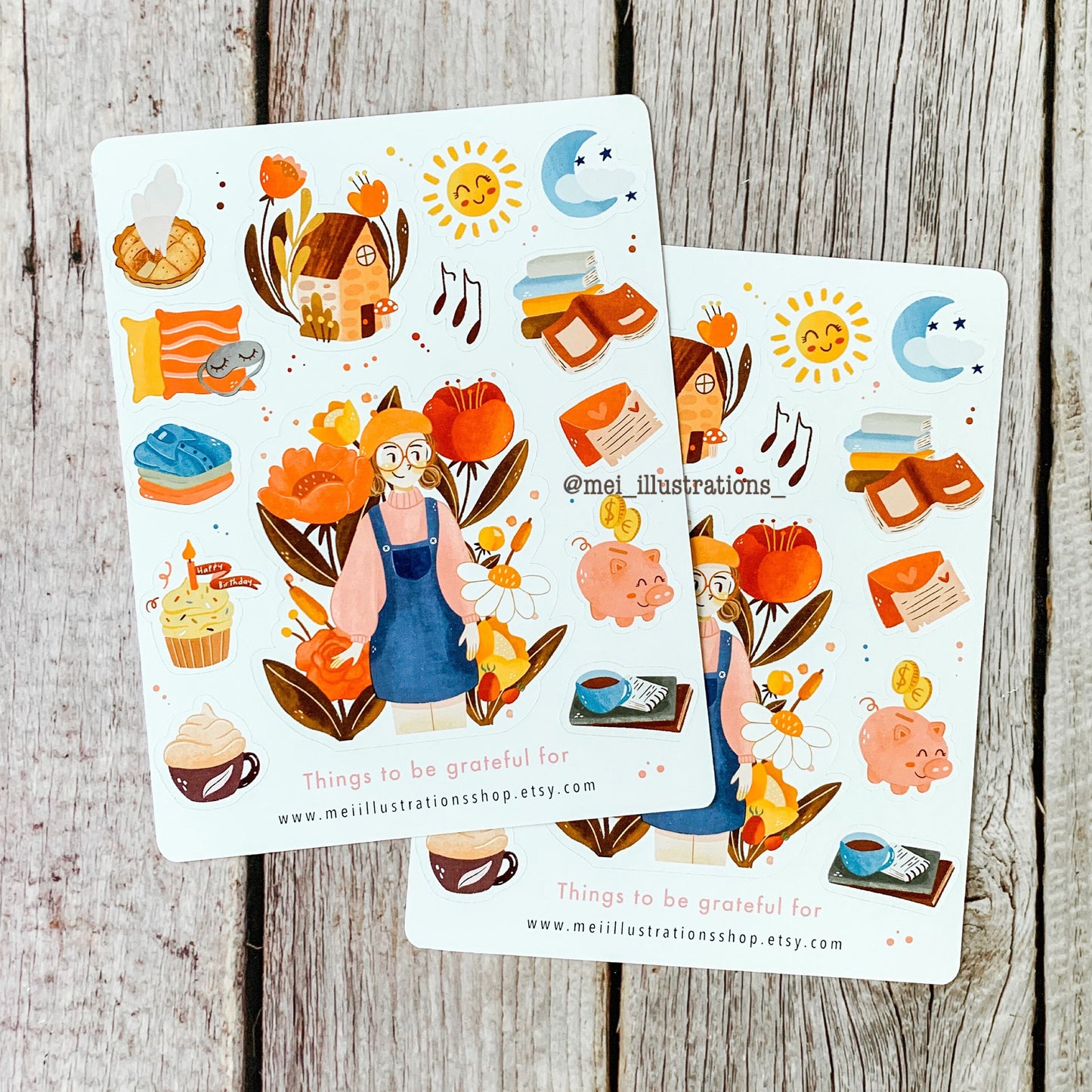 Things to be grateful for vol.1 sticker sheet