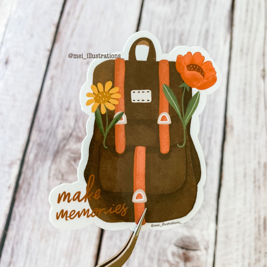 Backpack-Make memories sticker