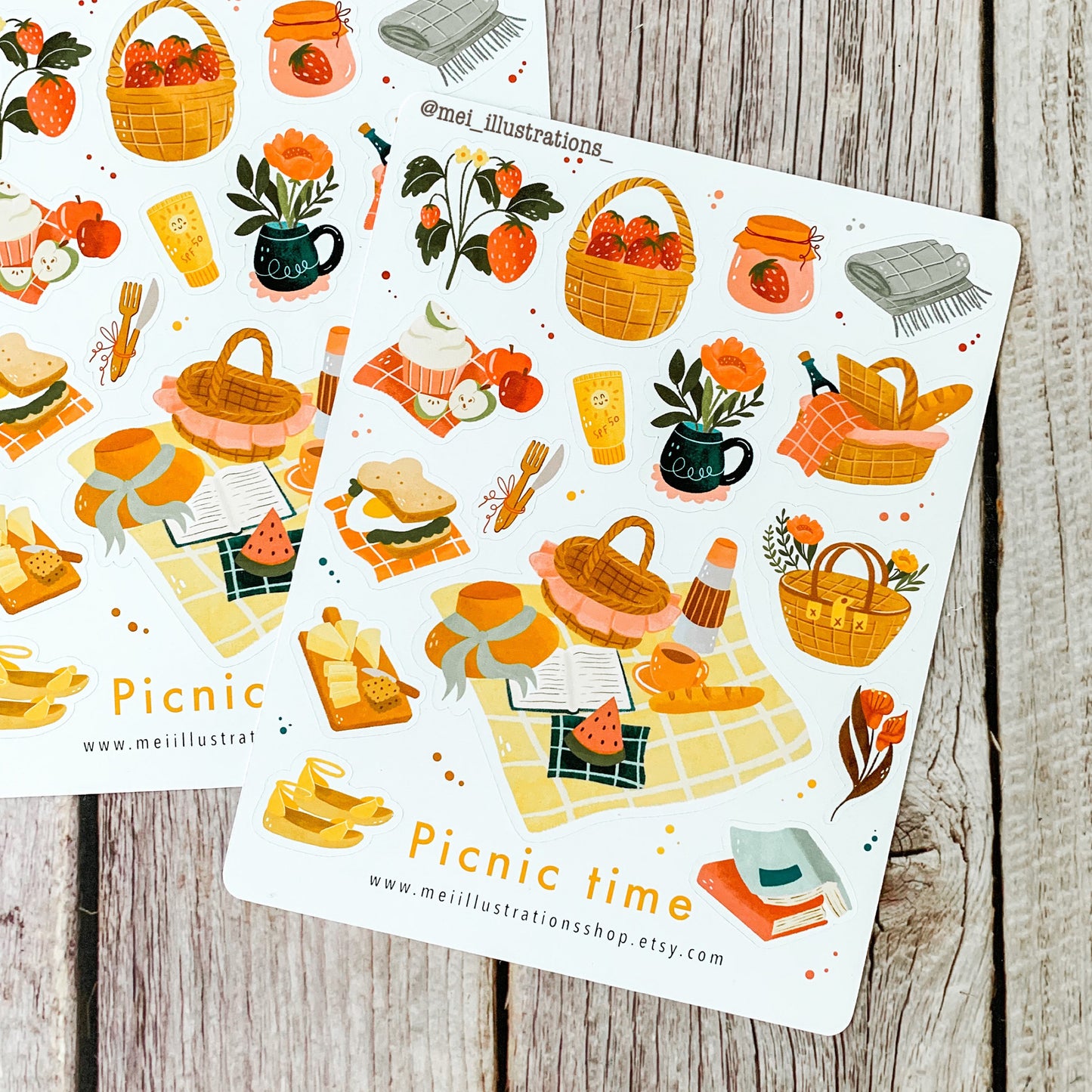 Picnic sticker sheet